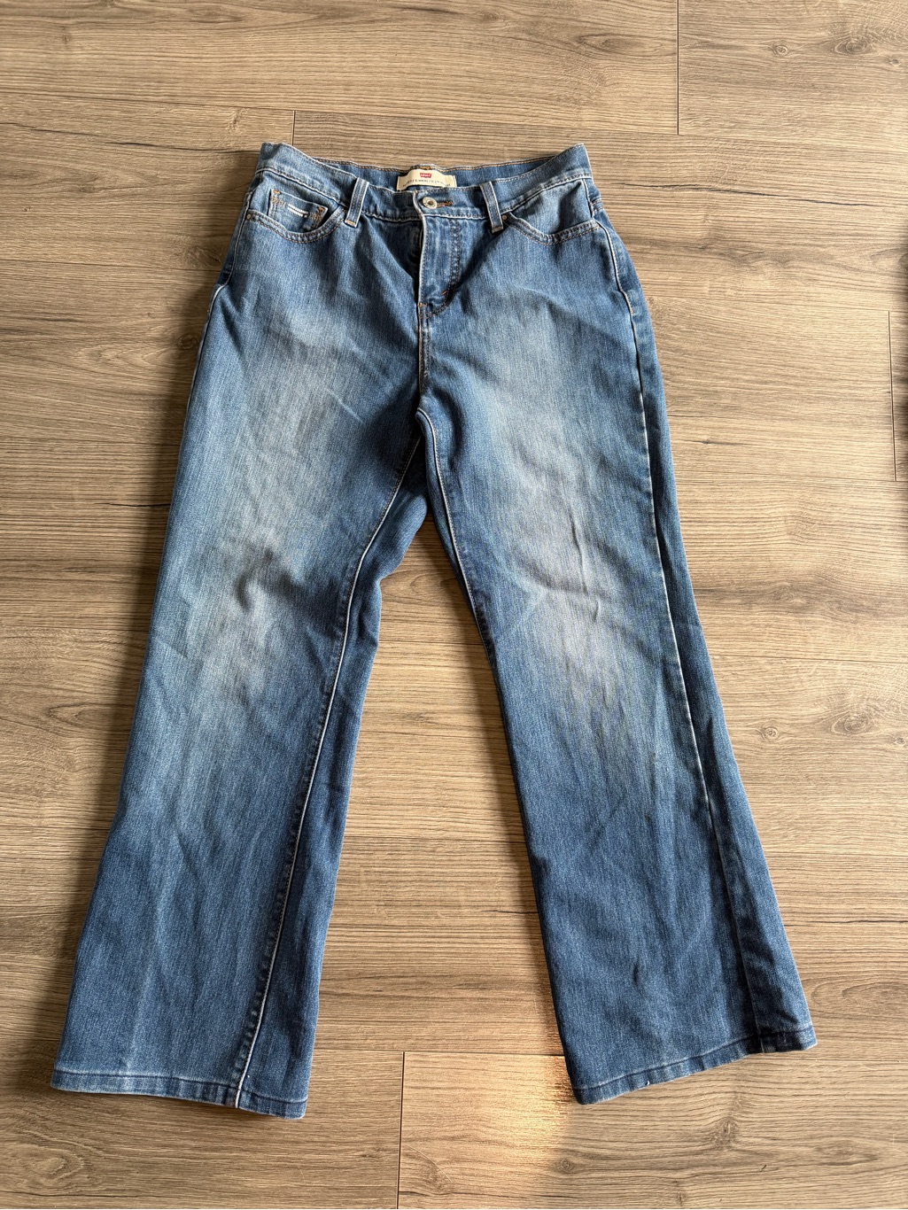 Levi's Blue Wide-Leg Jeans With Subtle Fade